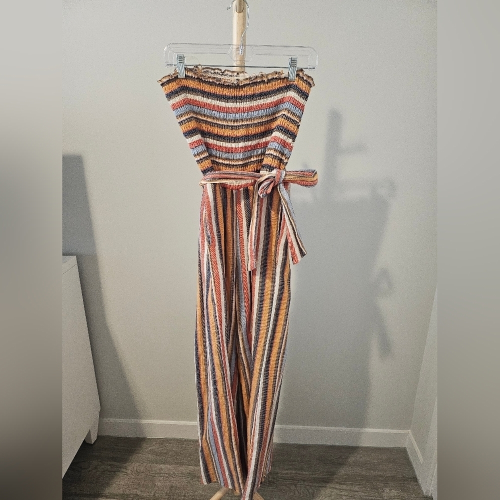 Altar'd State Vibrant Striped Jumpsuit